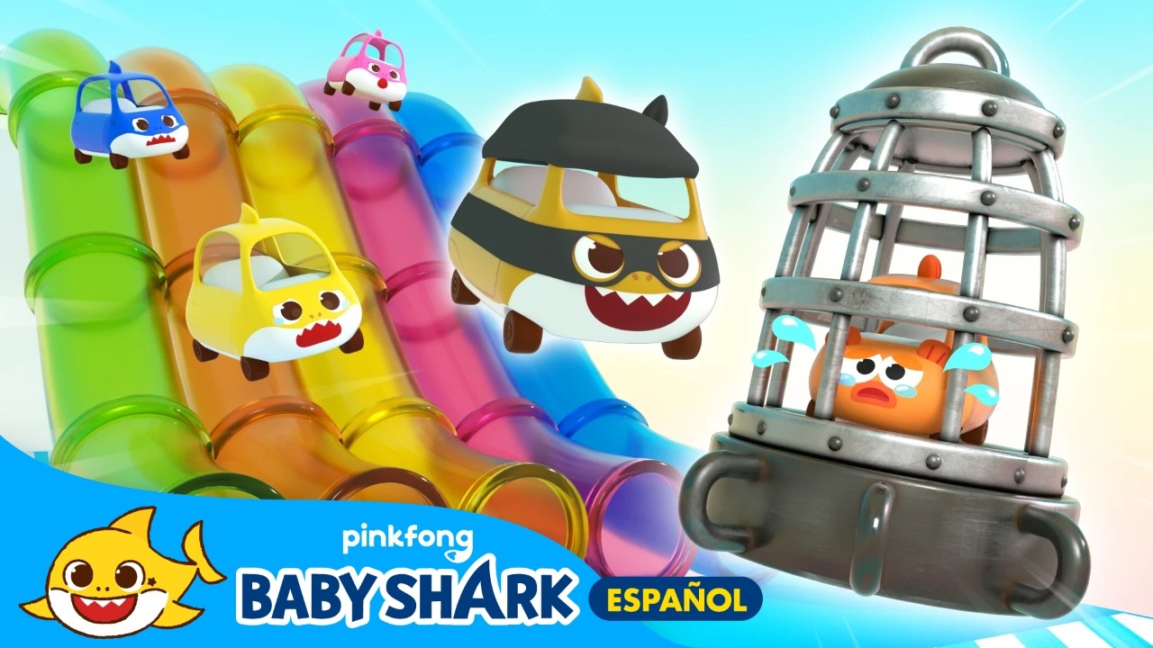 ¡Atrapemos a Tiburón Bebé Ladrón! | Juguete de Auto Tiburón Bebé al Rescate | Baby Shark en español