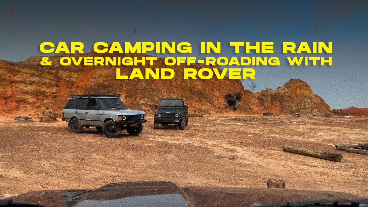 Car Camping In The Rain And Overnight OFF-ROAD  w/ Land Rover, ASMR