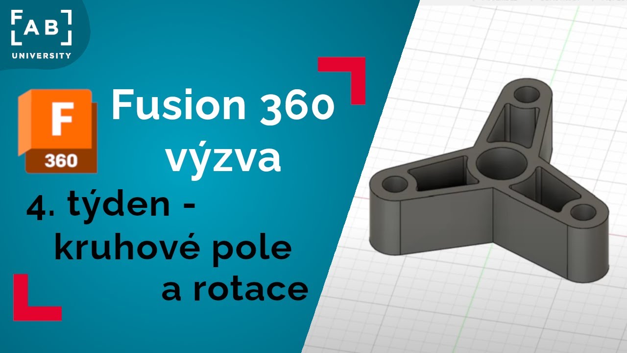 Fusion 360: výzva | Kruhové pole a rotace