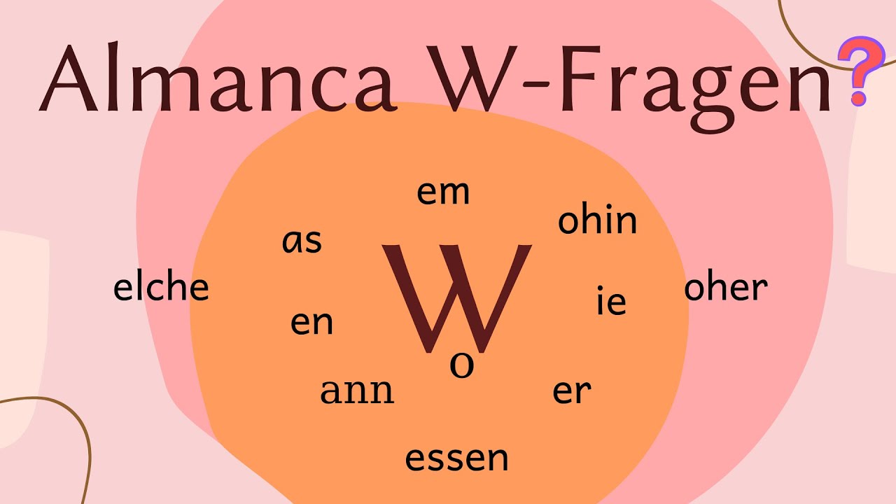 ALMANCA W-FRAGEN(SORU KELİMELİ SORULAR)