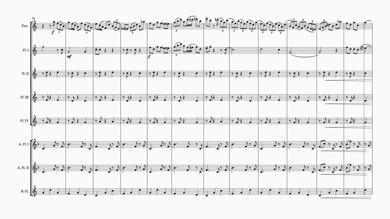 Skating by Vince Guaraldi for flute choir