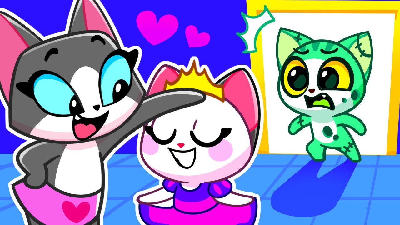Princess VS Zombie | Leo's Color Challenge | Fun Stories for Toddlers | Purr-Purr