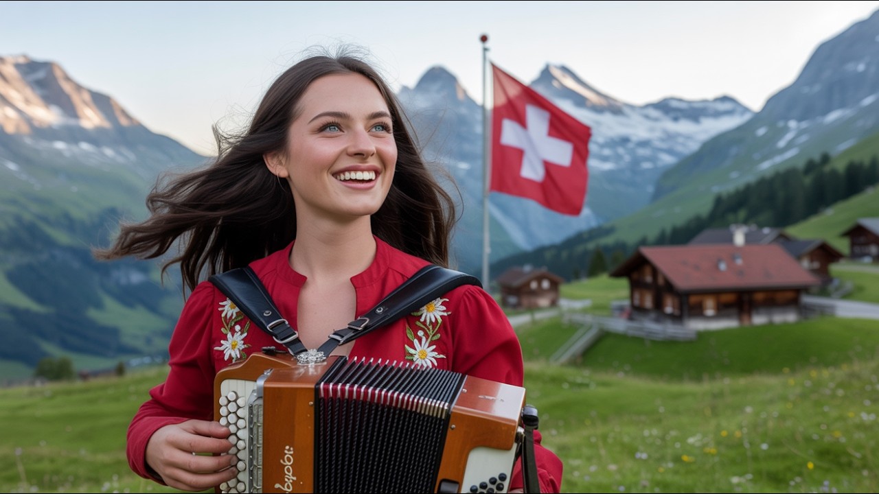 Beautiful Swiss Village Music | Relaxing Accordion & Guitar Melodies