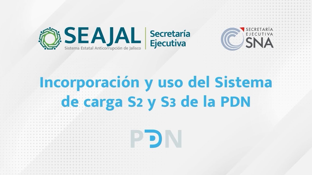 Incorporación y uso del Sistema de Carga S2 y S3 de la PDN