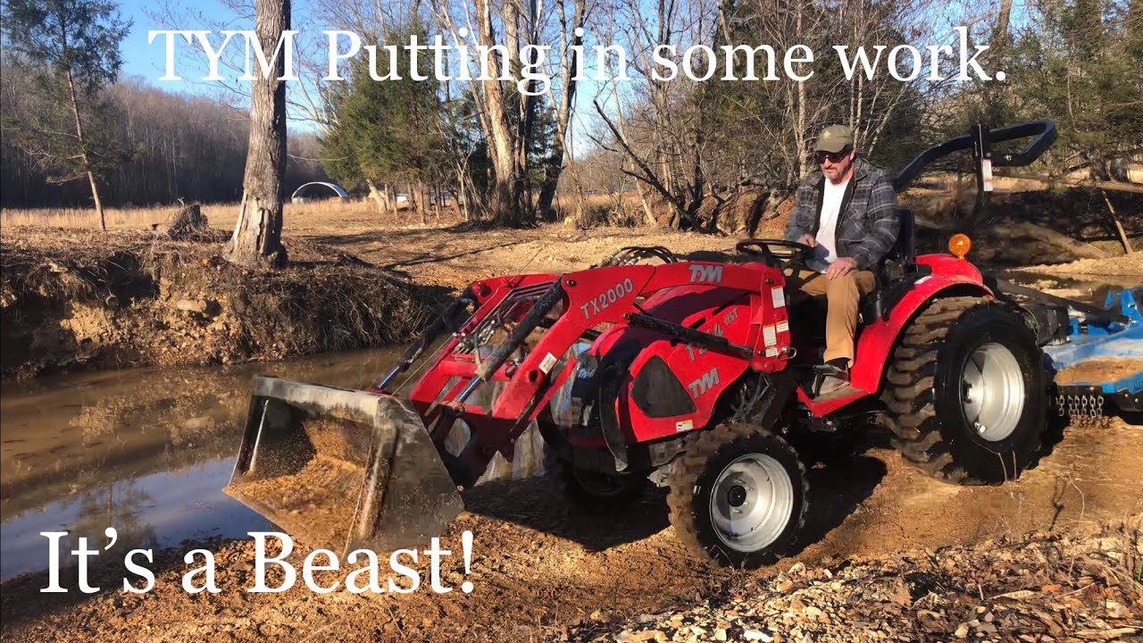 Cleaning up the Creek. With the TYM T264H tractor.