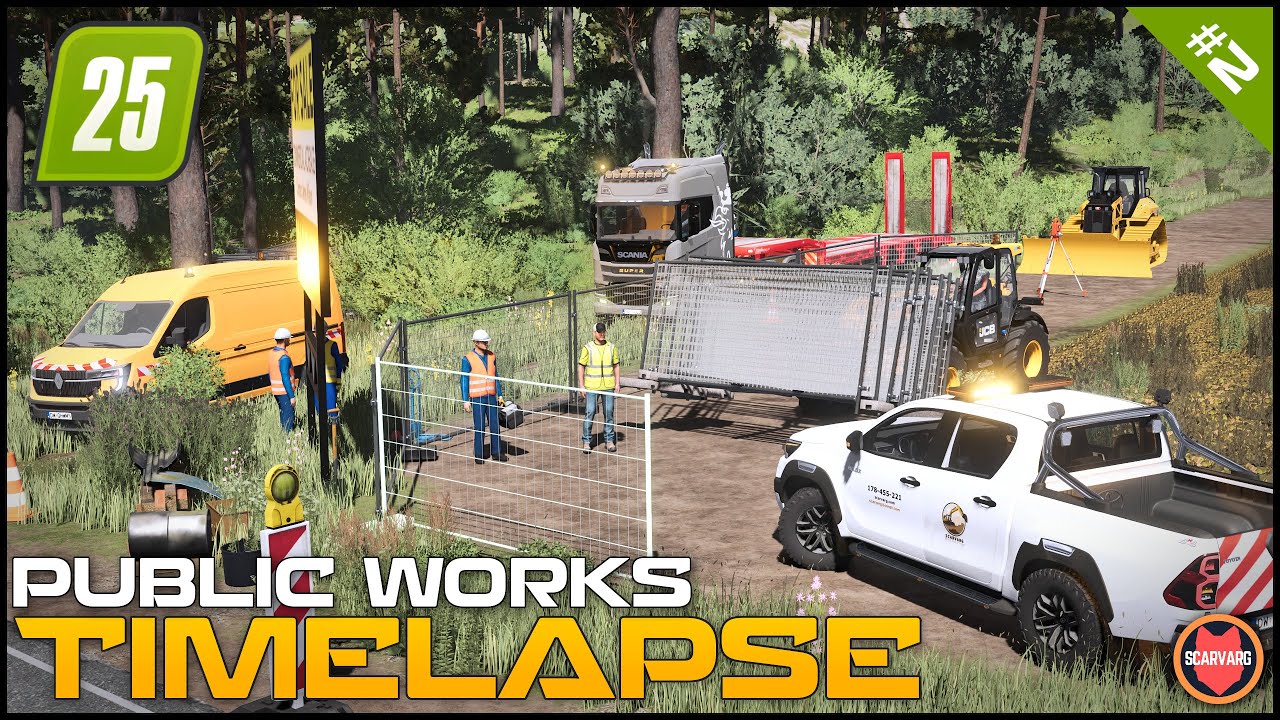 🚧 Building A Fence To Secure A Construction Site ⭐ FS25 Raven Valley Roleplay Public Works