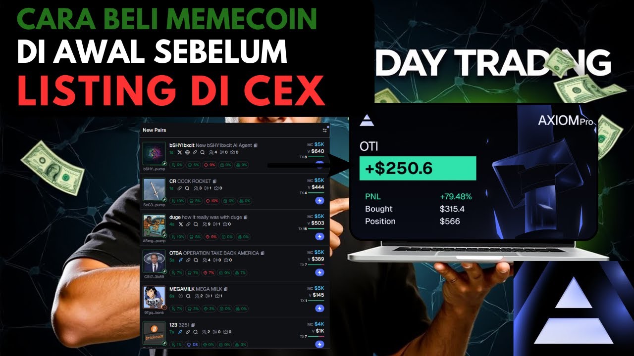Cara Beli Memecoin Di Awal Banget Sebelum Listing Di CEX | Berpotensi x100 Beli Di Dex | Axiom Pro