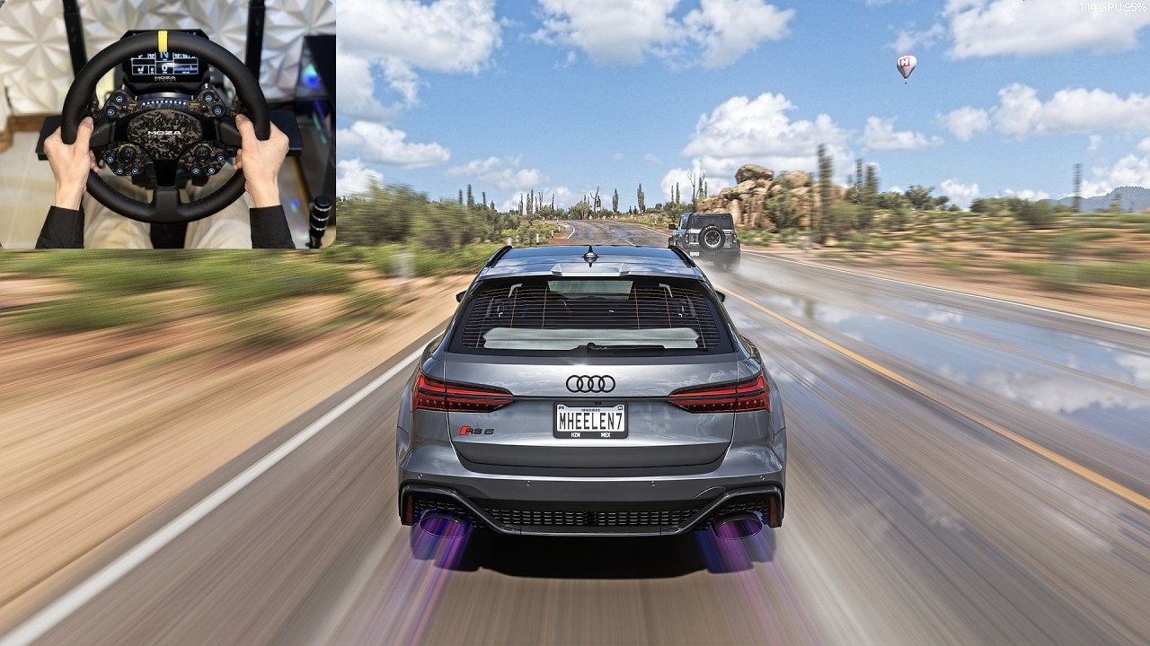 1029HP Audi RS 6 Avant 2021 |Racing  Forza horizon 5 |Steering Wheel Gameplay