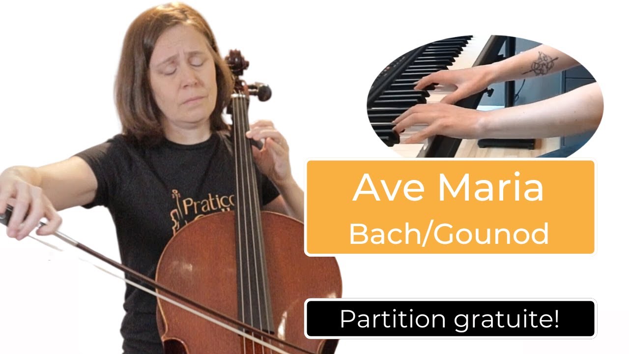 Ave Maria Gounod (version facile violoncelle et piano) PARTITION GRATUITE