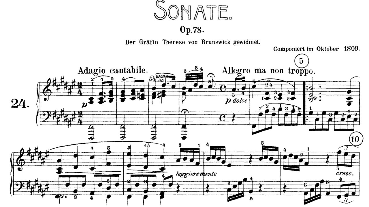 Beethoven: Sonata No.24 in F-sharp Major, 