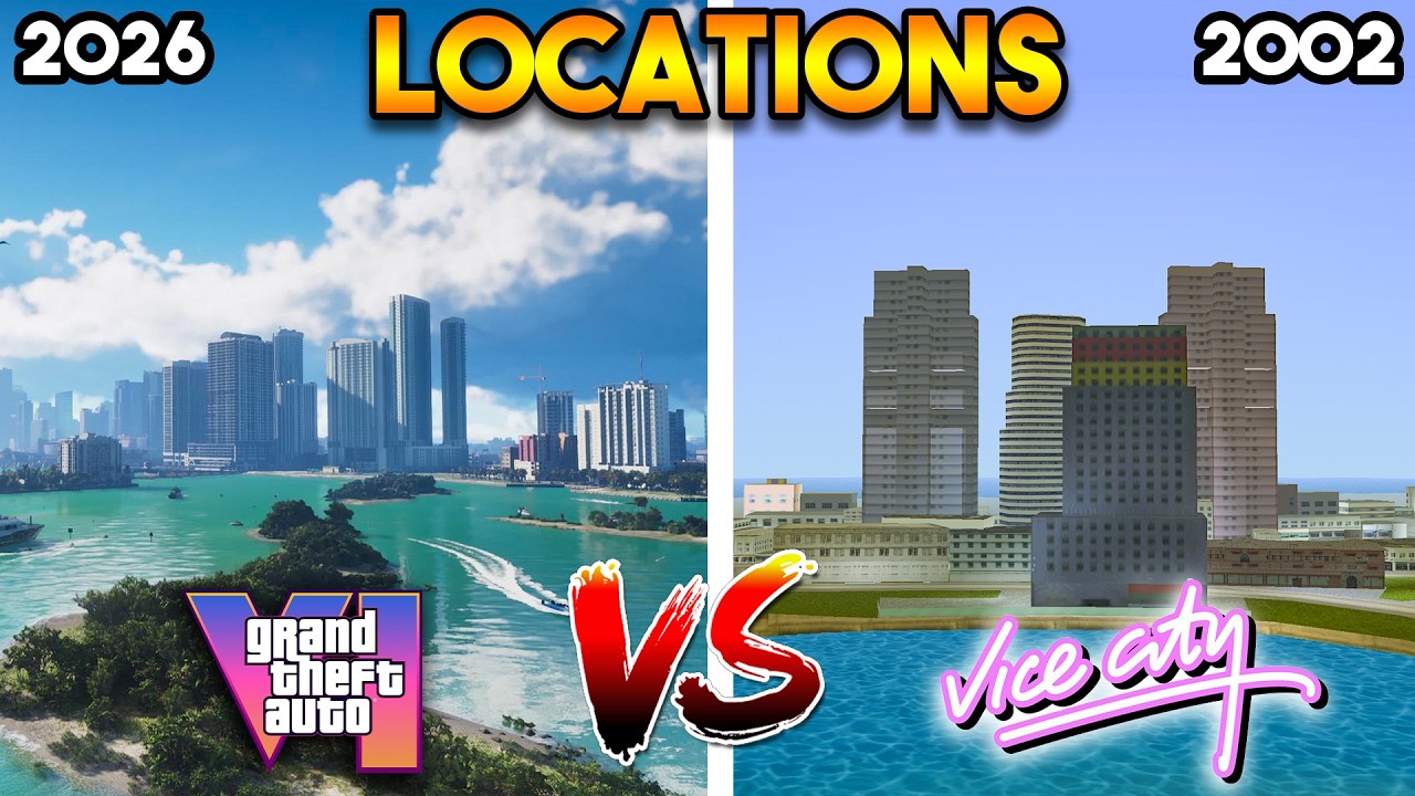 GTA 6 LOCATIONS VS GTA VICE CITY LOCATIONS !