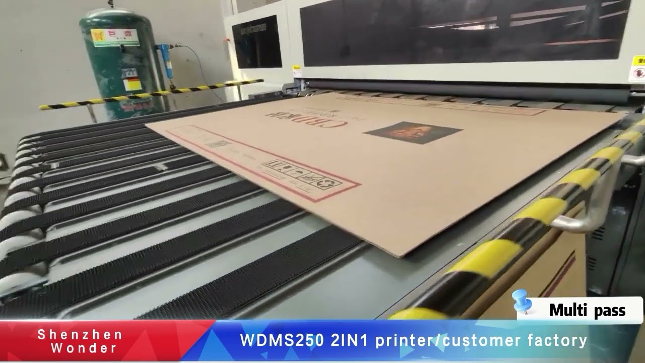 WDMS250 Multi pass and Single pass 2IN1 DIGITAL PRINTER for corrugated carton in customer factory