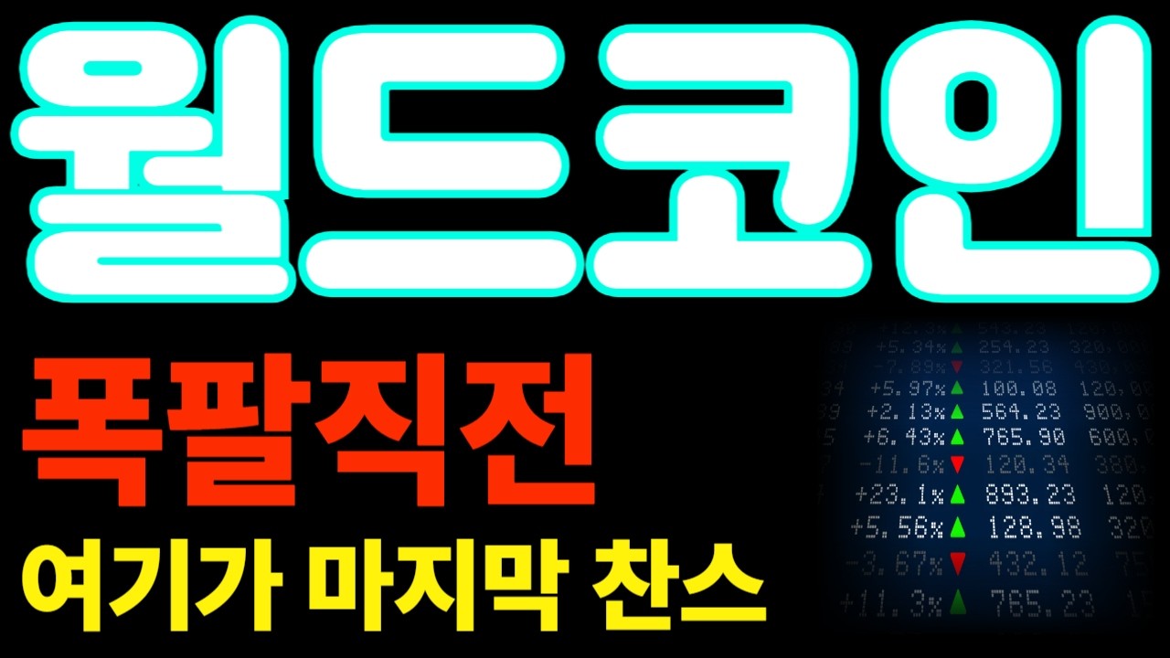 [월드코인] 제발 여기까지는 무조건 가져가세요 *홀더 필수시청 #월드코인