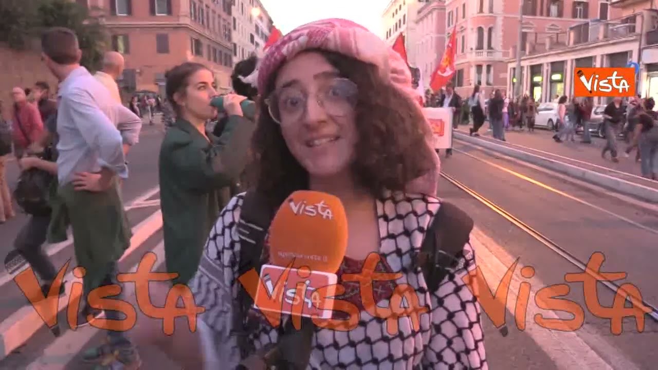 Manifestazione per la Palestina a Roma, i manifestanti: 