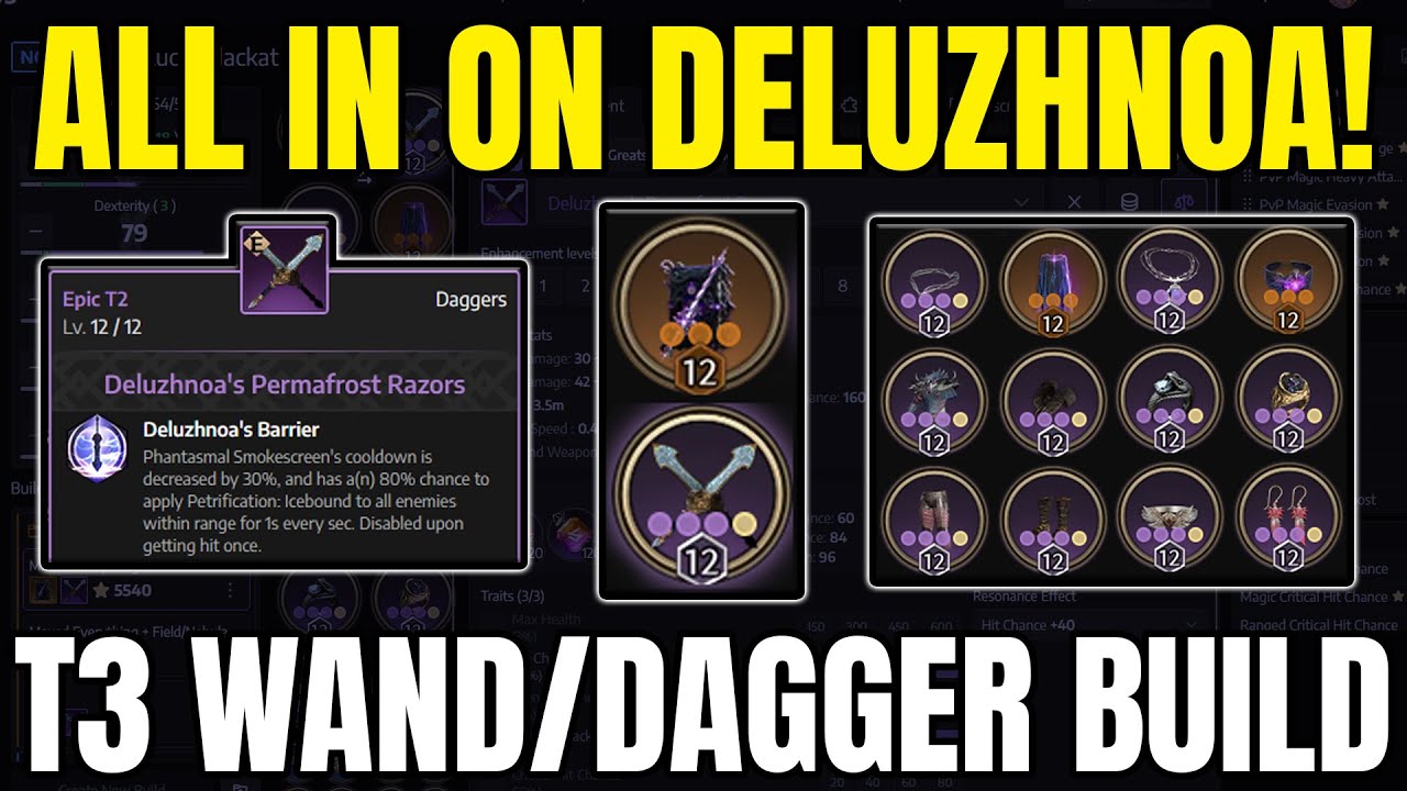 T3 Wand/Dagger Build — All In on Deluzhnoa | Darkblight PvP