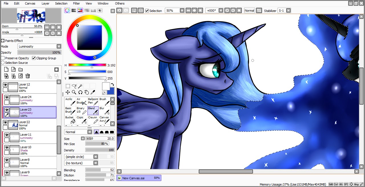 [SpeedPaint] Тёмная сторона Луны (My Little Pony: Дружба — это чудо)