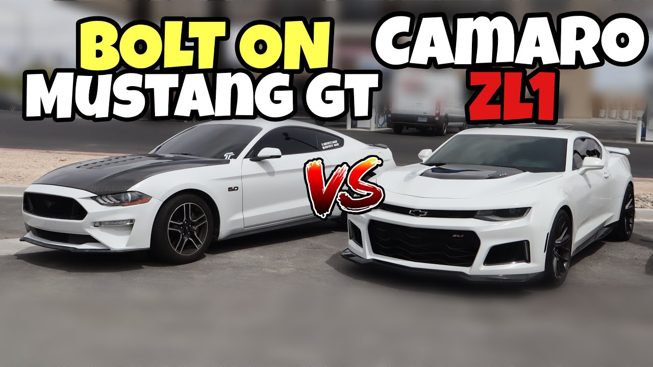 ROLL RACE: Bolt On 10 Speed Mustang GT vs Camaro ZL1!
