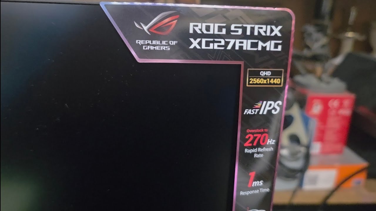 Asus rog strix xg27acmg kicsomagolasa