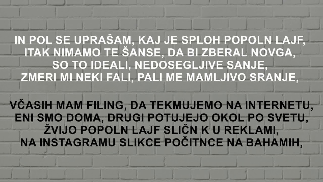 Nipke - Popoln lajf (BESEDILO)