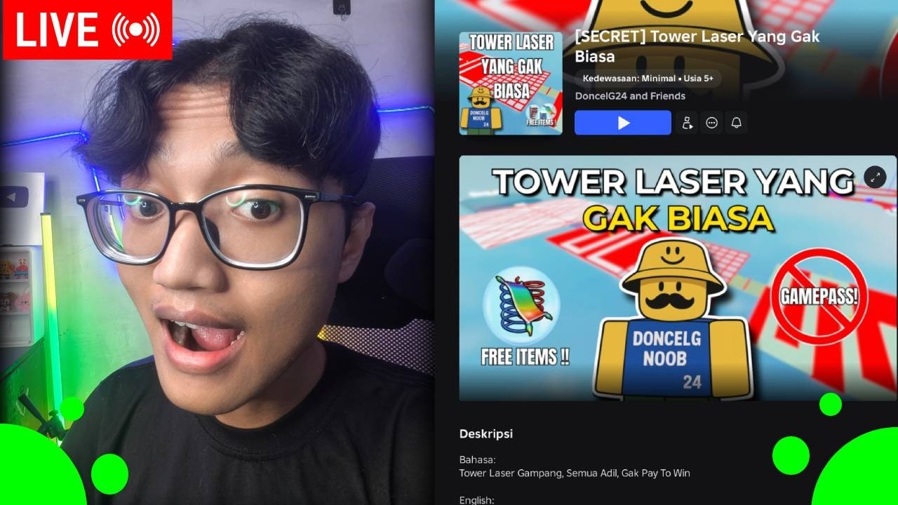 🔴 LIVE | Dikirain Ini Tower Biasa Aja Eh Taunya... #robloxindonesia  #ghifamusnfx #shorts