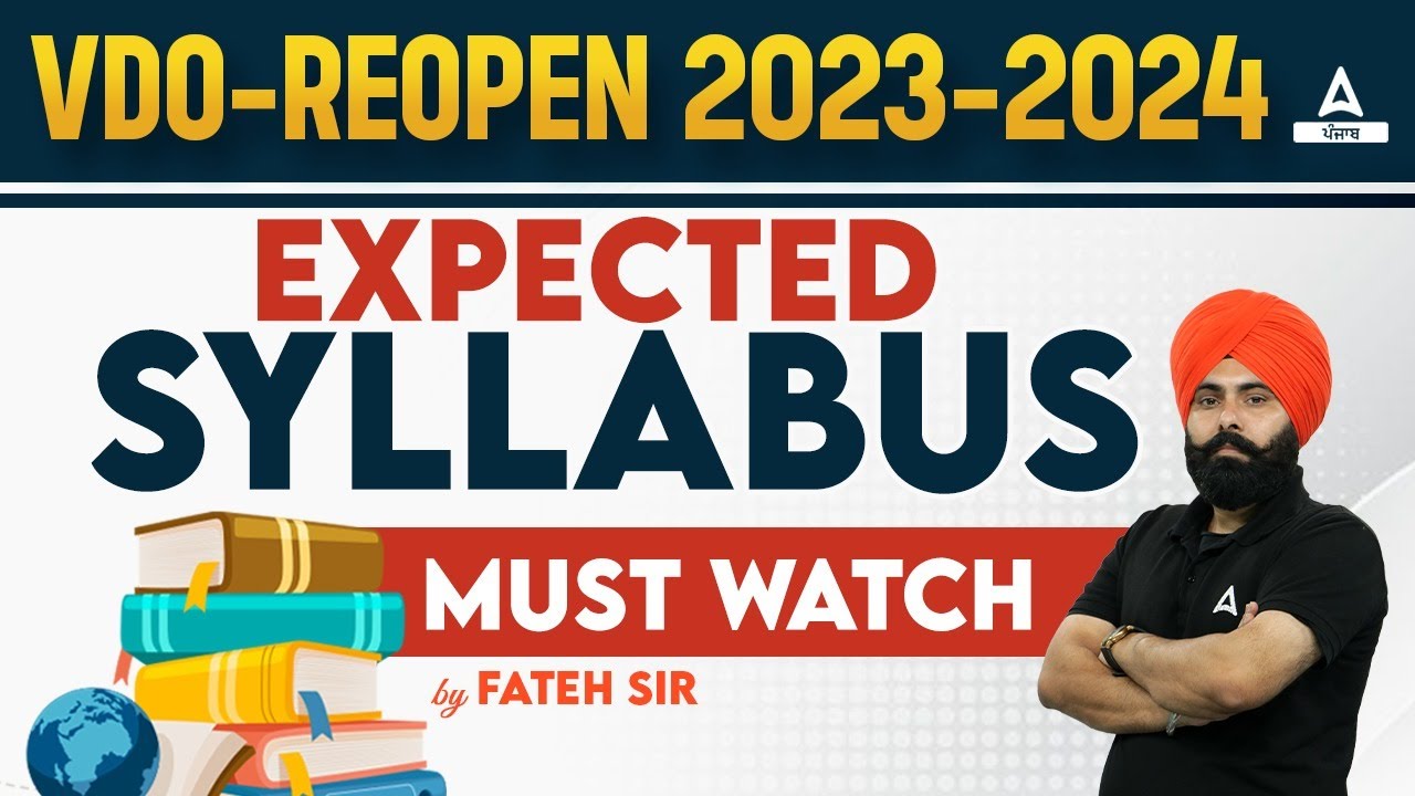 PSSSB VDO Syllabus 2023 | PSSSB VDO Expected Syllabus | Know Full Details
