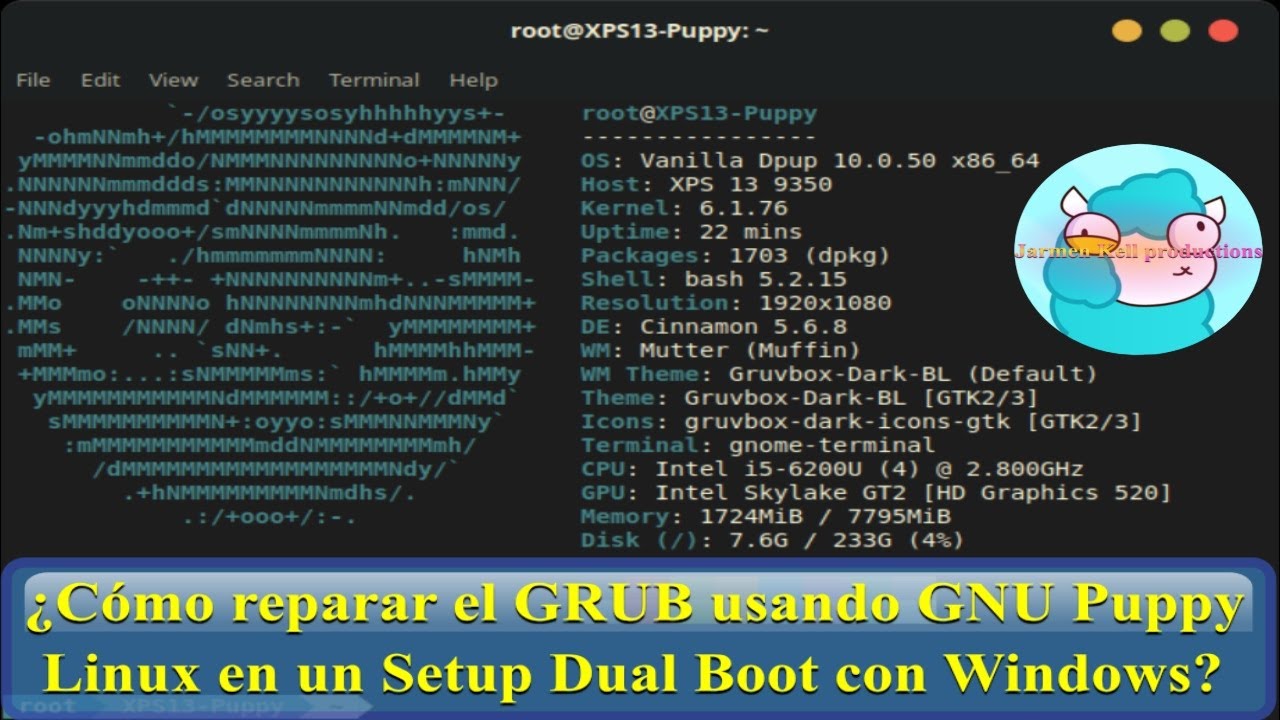 Tutorial: ¿Cómo reparar el GRUB usando GNU Puppy Linux en un Setup Dual Boot con Windows?