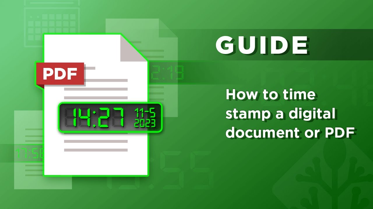How to time-stamp a digital document PDF and prevent change or removal
