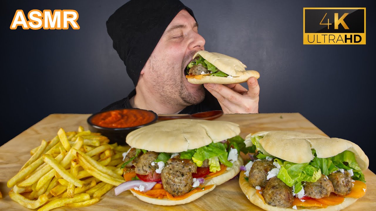 ASMR LOADED PITA BREADS MUKBANG
