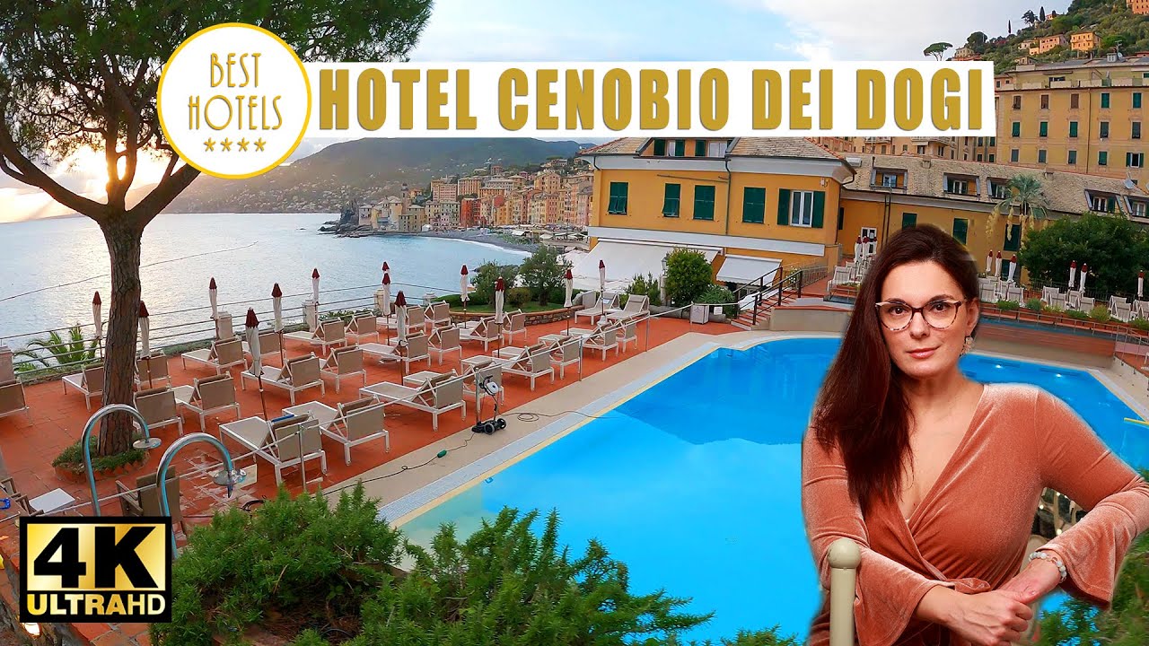 Best Luxury Hotel in Camogli, Liguria, Italy  - Hotel Cenobio dei Dogi **** -  Walking Tour 4k