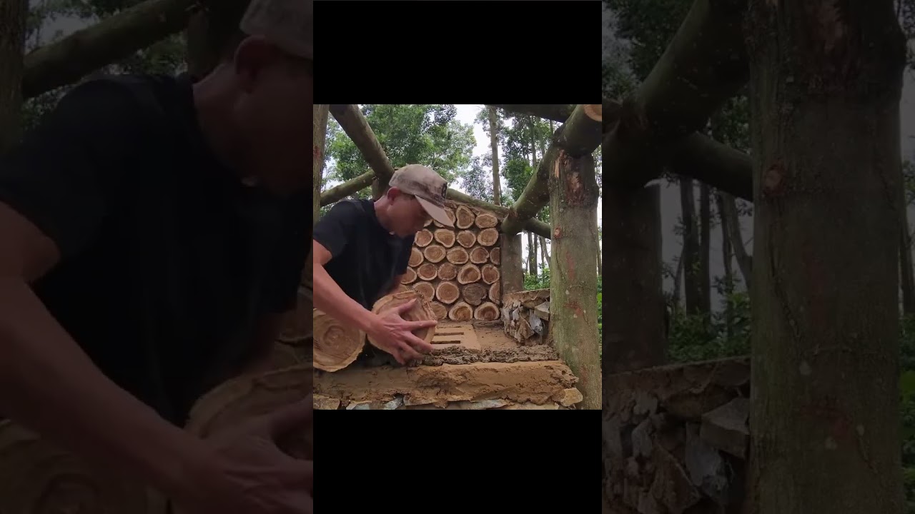 Building a Wooden House in the Wild 🌲🏡 