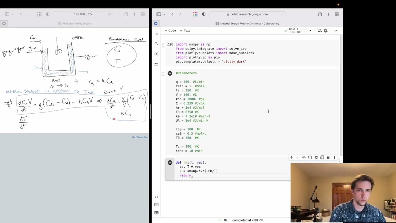 Part 2 | Simulating CSTR Temperature Step Changes