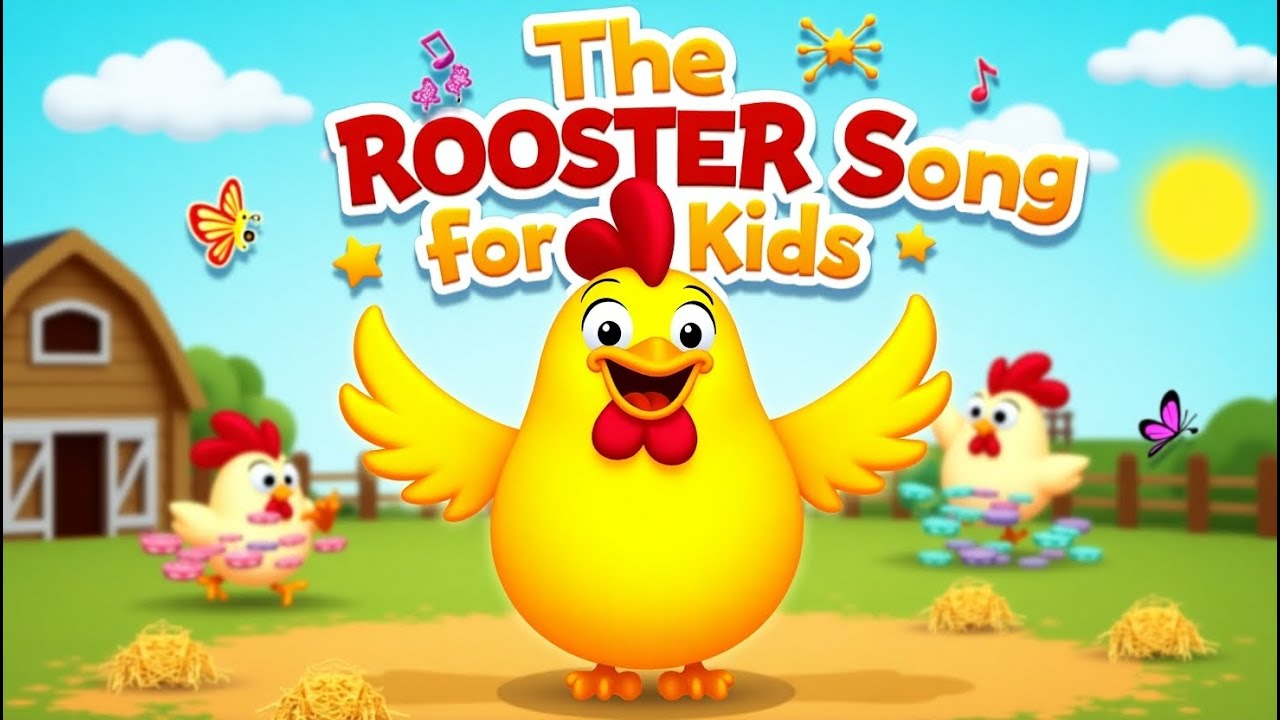 The Rooster Song for Kids 🐔 | Chicken Song | Nursery Rhymes