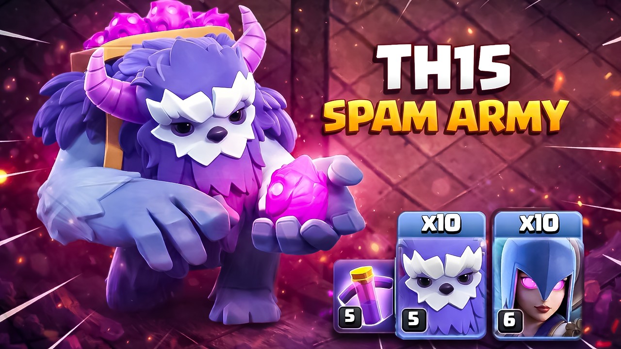 TH15 Yeti Witch Bat | Most Safe & Powerful Attack | Clash of Clans