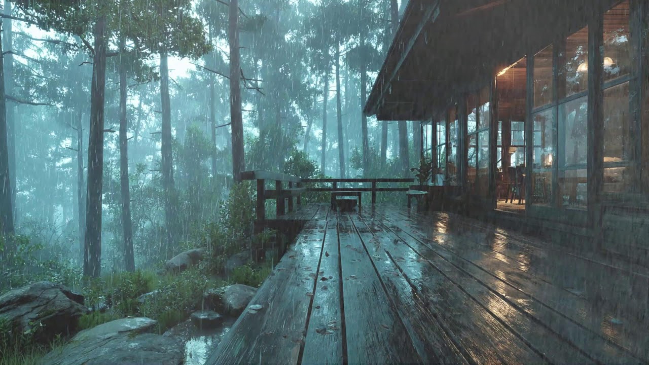 Cabin Rain Sounds for Deep Sleep — No Talking, No Music
