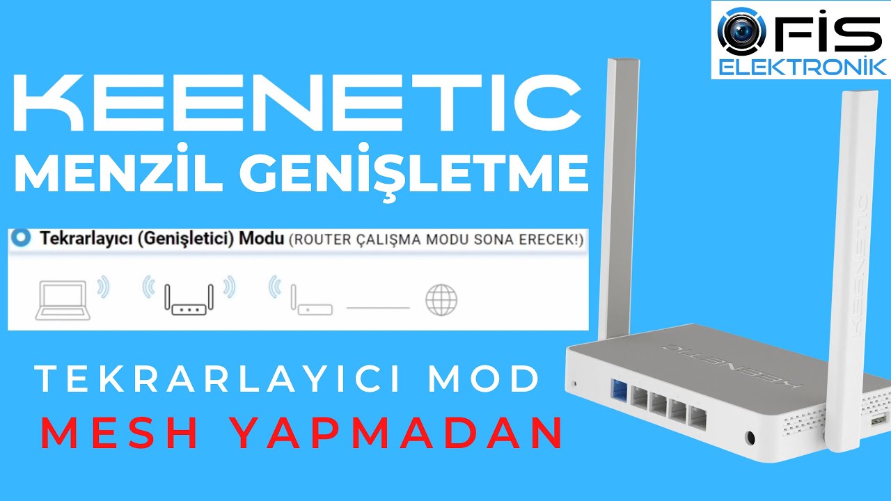 KEENETİC MENZİL GENİŞLETİCİ TEKRARLAYICI MODU MESH YAPMADAN KURULUM (telefon ve bilgisayardan)
