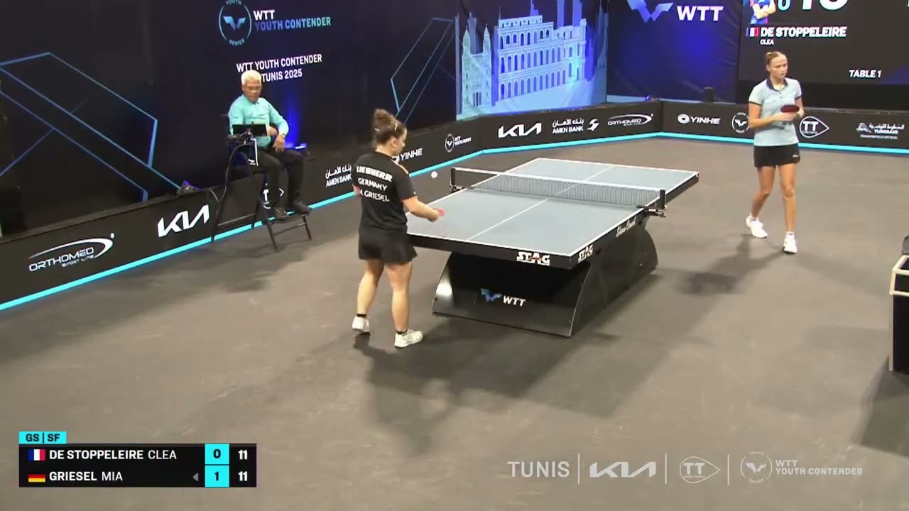 Mia Griesel (GER) vs Clea de Stoppeleire (FRA) | U19 SF | 2025 WTT Youth Contender Tunis