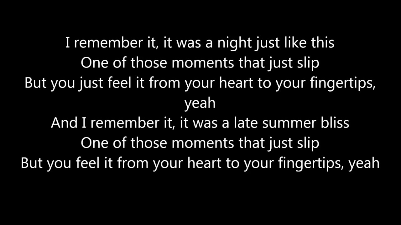 OneRepublic - Fingertips (lyrics)