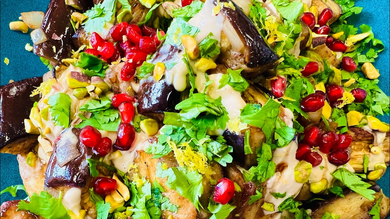 Persian EGGPLANT with Pomegranate Molasses Recipe from Chef Victoria Love