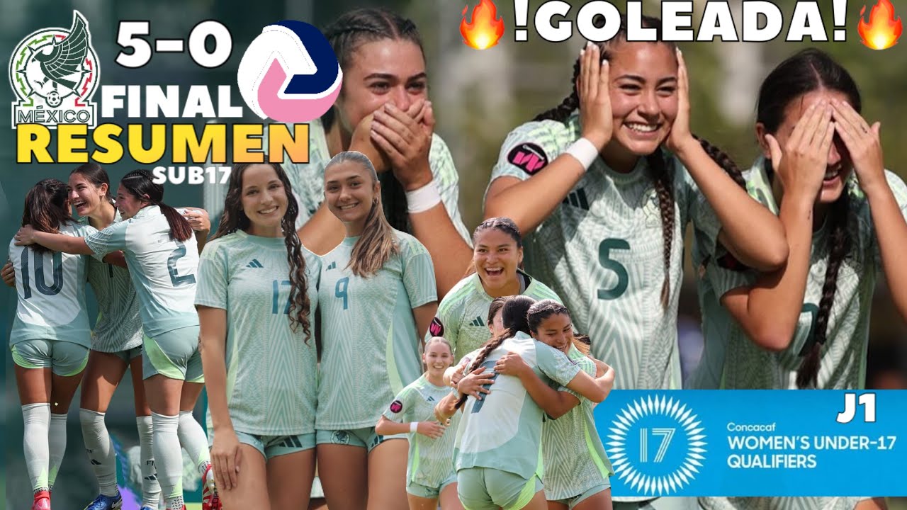 México Femenil sub17 vs Bermuda Femenil sub17  RESUMEN 🔥 Campeonato de la CONCACAF J1 Final 🇲🇽5-0🇧🇲