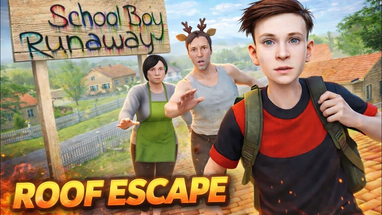 School Boy Runaway Roof Escape 