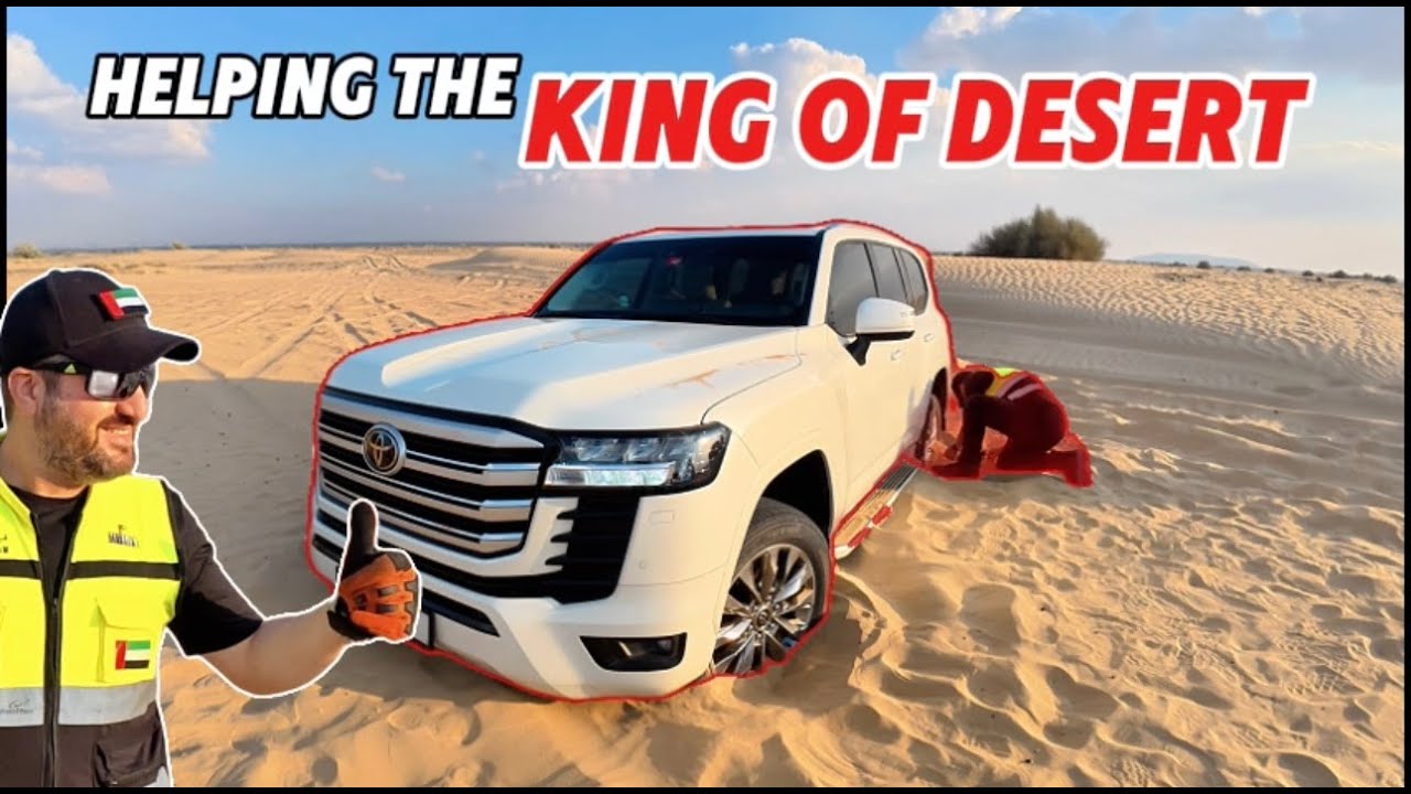 Toyota Land Cruiser застрял в песке по одной причине! Не спускают шины.