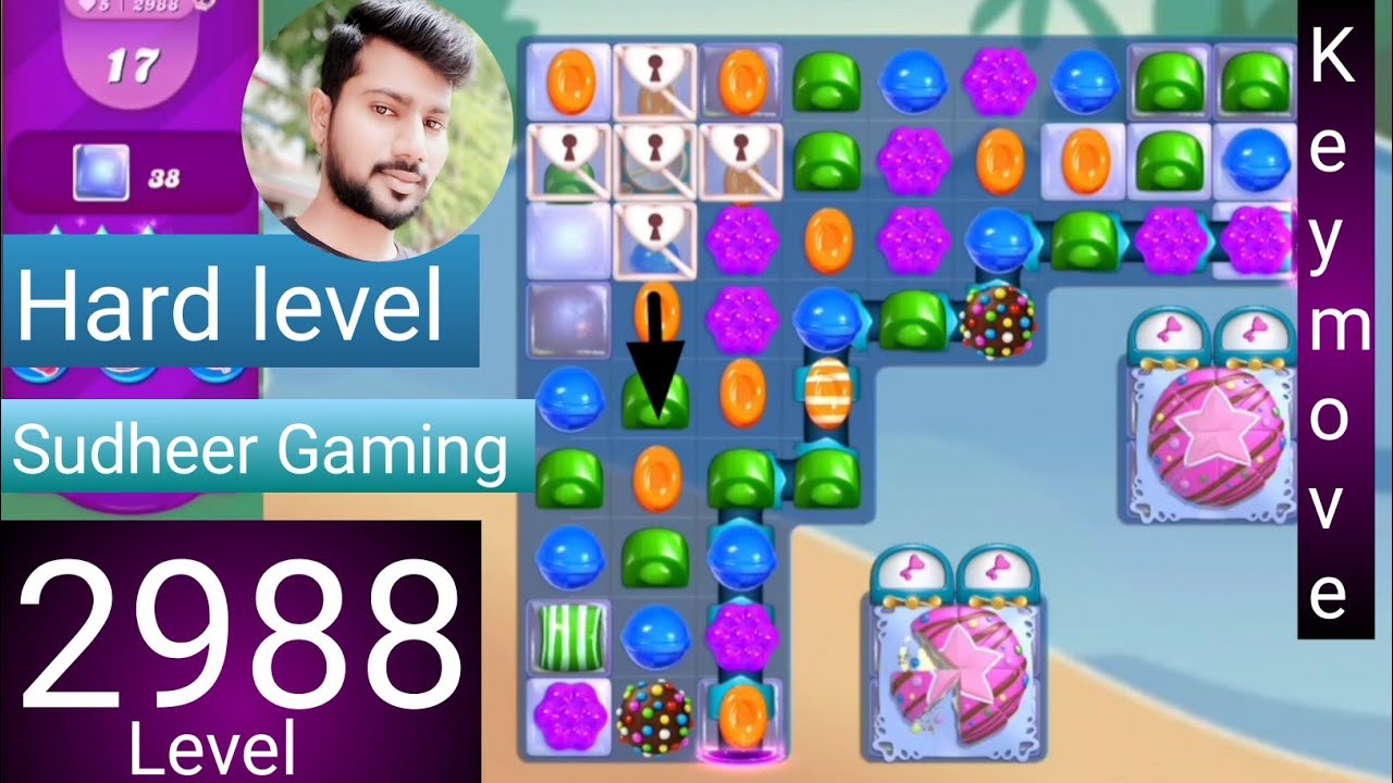 Candy crush saga level 2988 । Hard level । No boosters । Candy crush saga 2988 । Sudheer Gaming