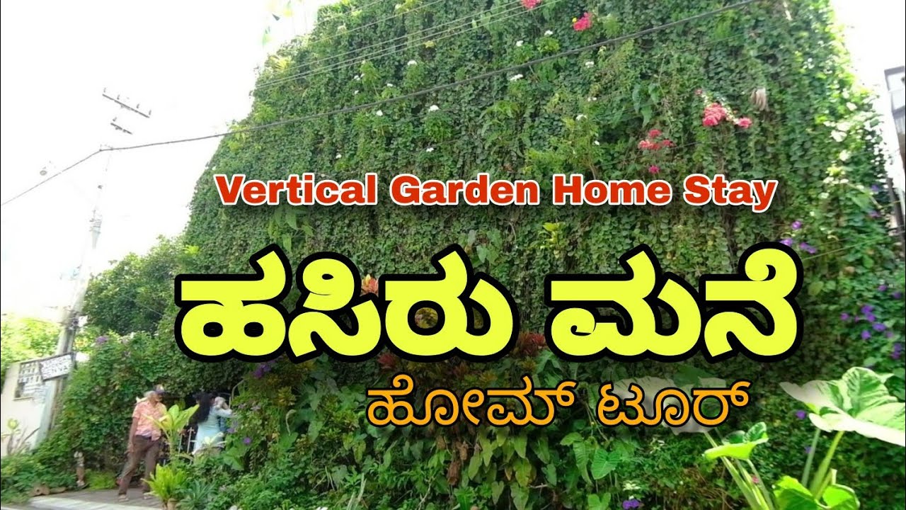 ಹಸಿರು ಮನೆ ಹೋಮ್ ಟೂರ್ | Green house home tour | Vertical Garden Home Stay 9343782792 