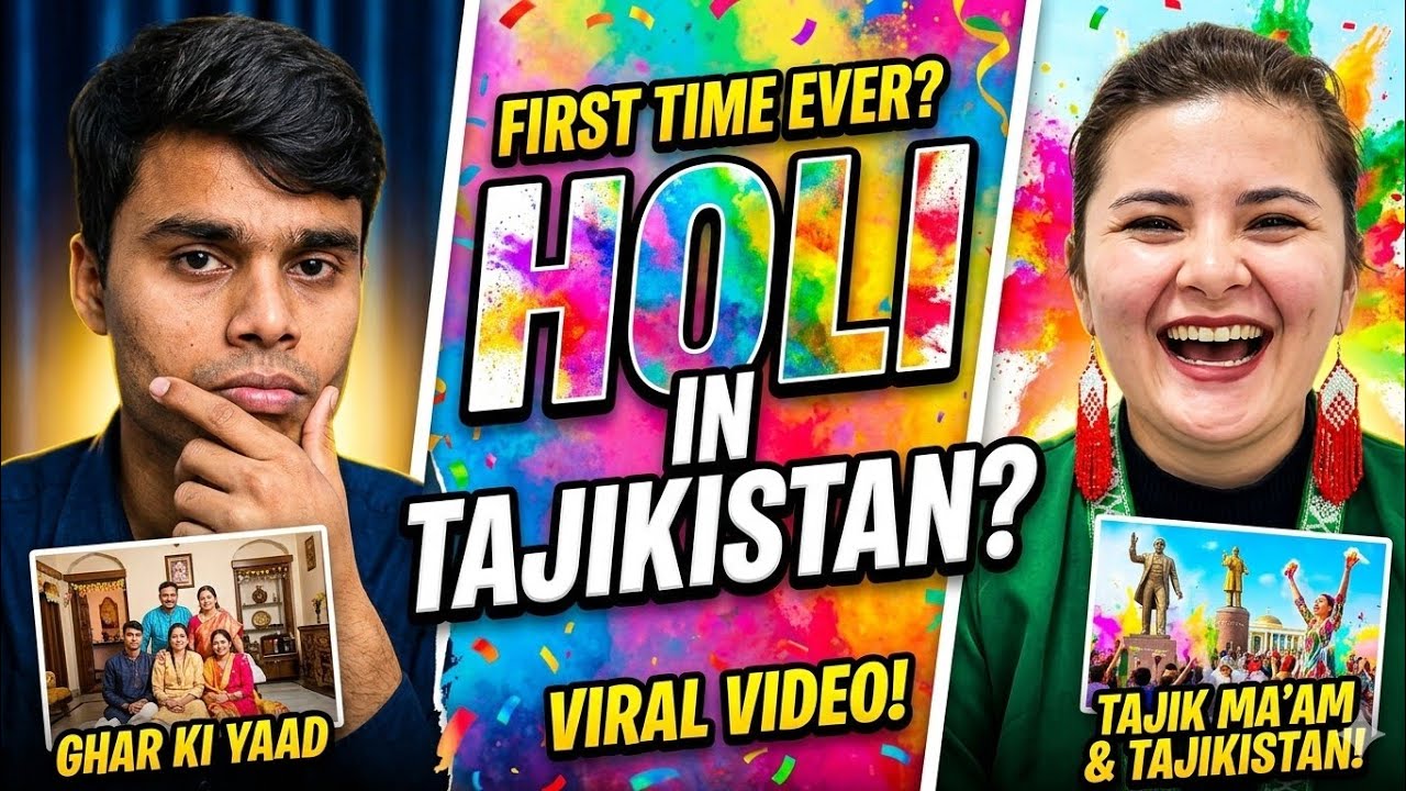 Tajik Ma'am Reacts to Indian Holi! 🌈 | Tajikistan MBBS Diaries | Tajikistan me Holi ki chutti nahi?😢