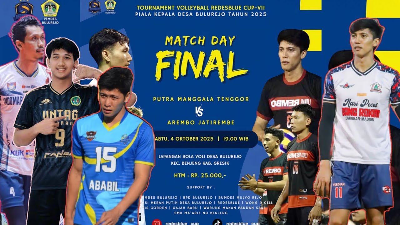 Sekti Wibowo Dimas Saputra VS Rendy Verdian || Final bola voli Redesblue