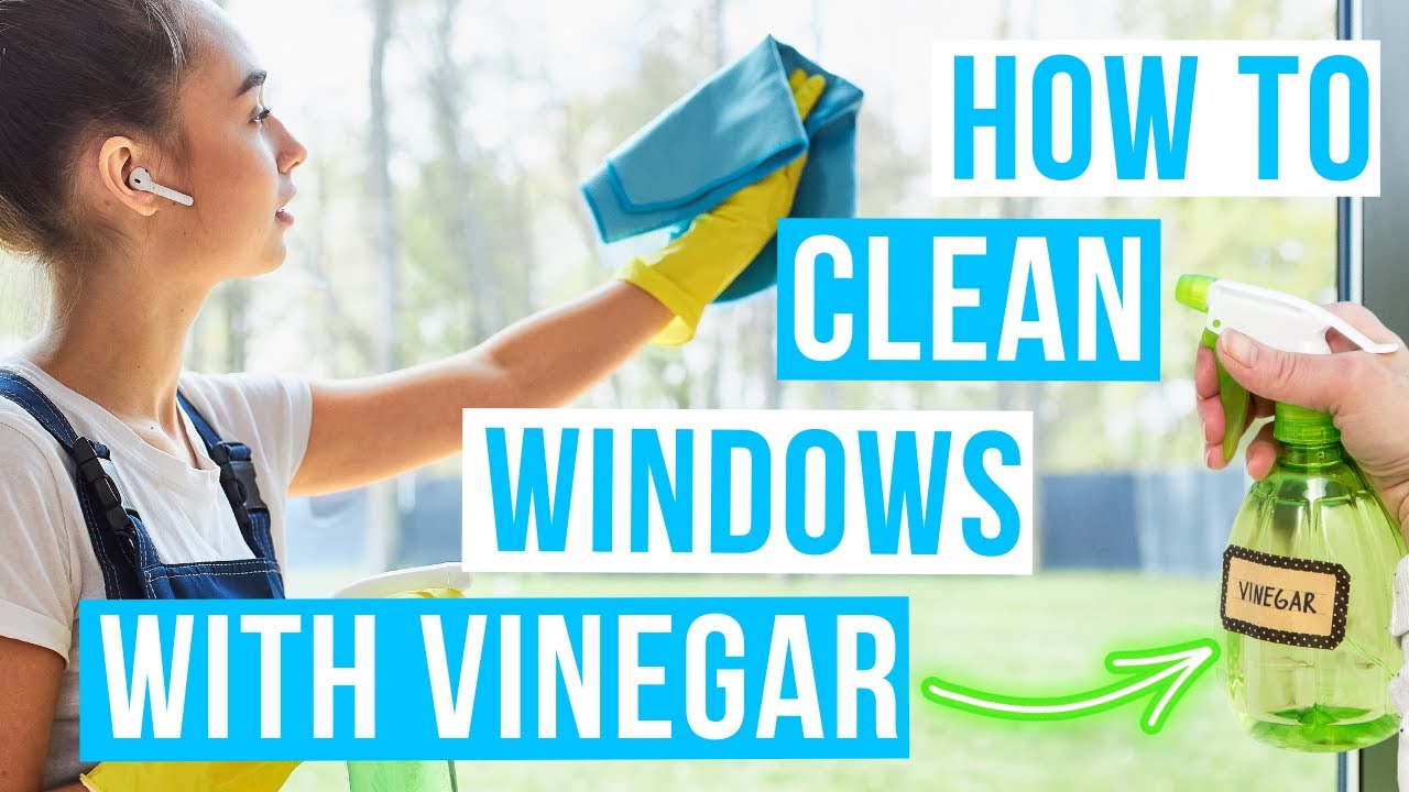 How to CLEAN WINDOWS WITH VINEGAR | DIY window cleaning hack!