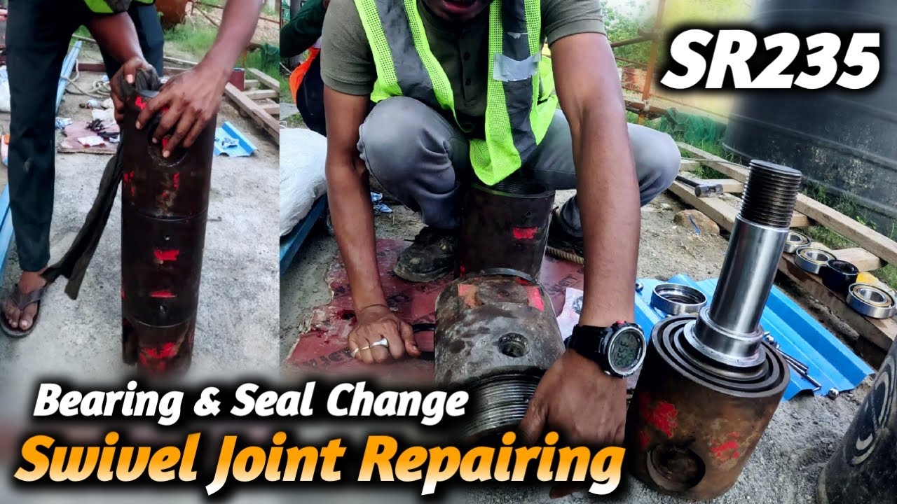Swivel Joint Repairing| How To Change Bearing & Oil Seal |Piling Rig Machine SANY SR235 @Roy Vlogs