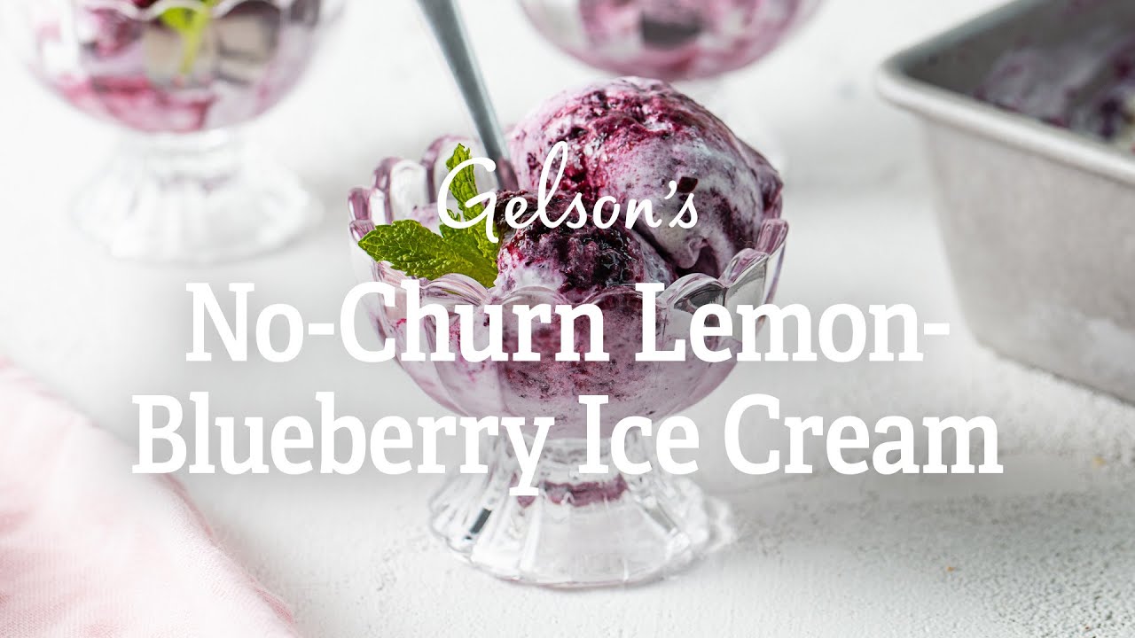 No-Churn Lemon-Blueberry Ice Cream