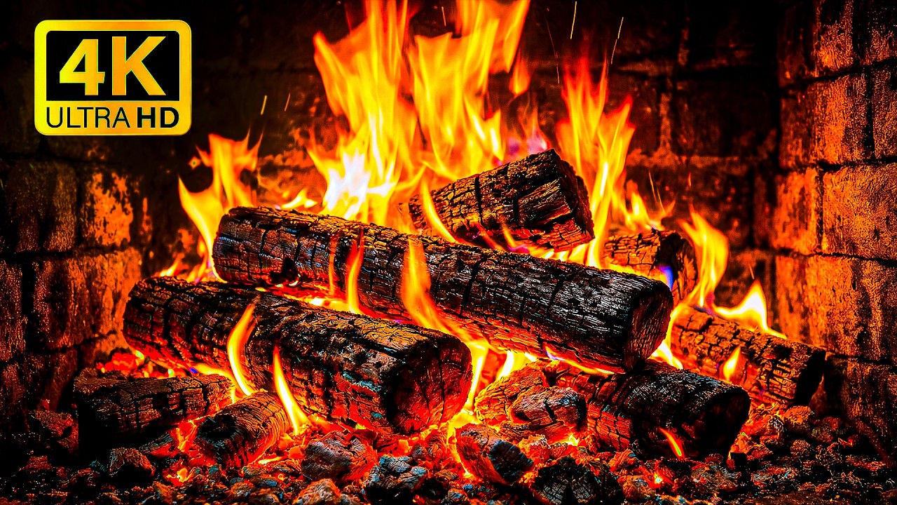 🔥 Cozy Fireplace 4K (NO ADS) | 6 Hours Fireplace with Crackling Fire Sounds