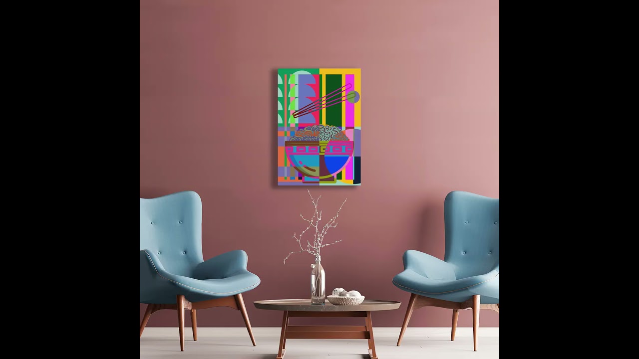 Noodle Bowl Design                     kitchen art, kitchen decor, kitchen wall art, kitchen print